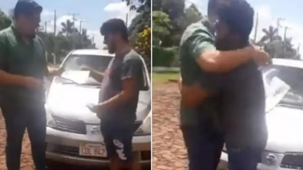 Homem ganha carro em rifa e, de bom coração, devolve ao dono com filha doente.